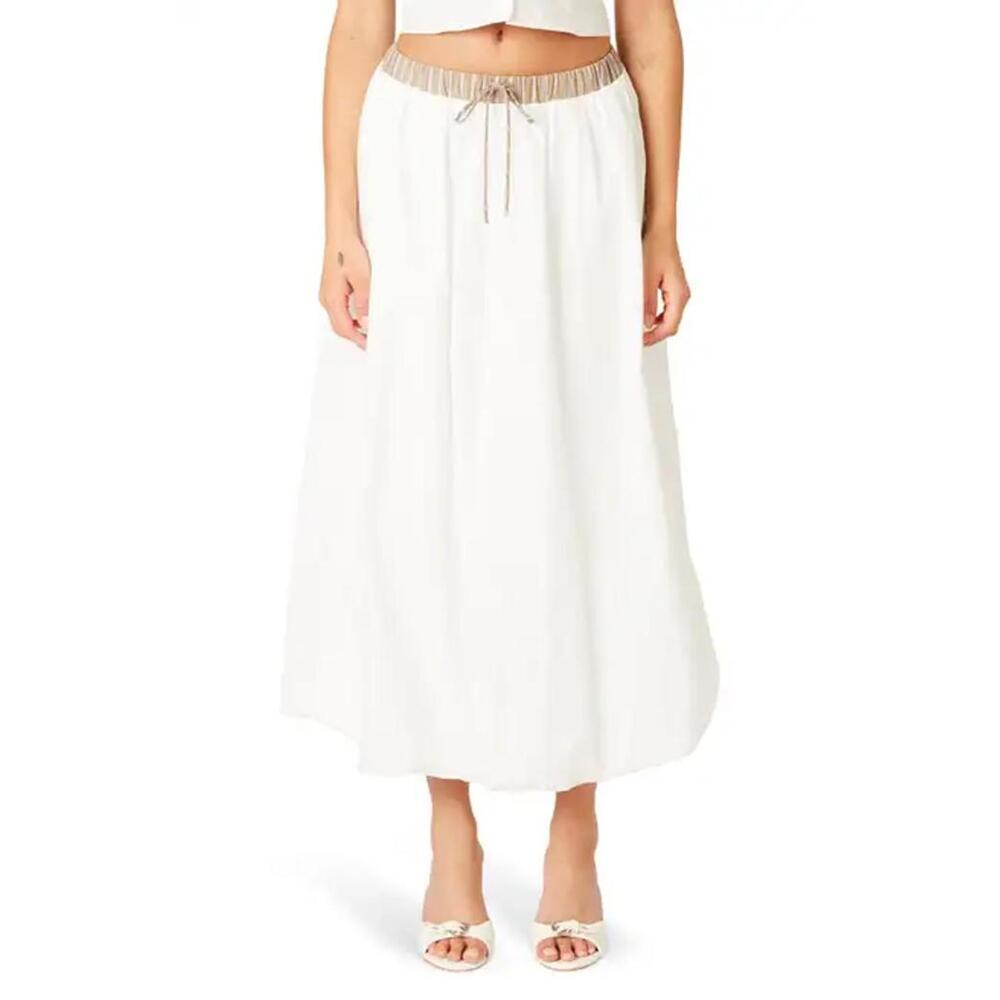 NWT! Nia Victoria Midi Skirt in Taupe Size Small